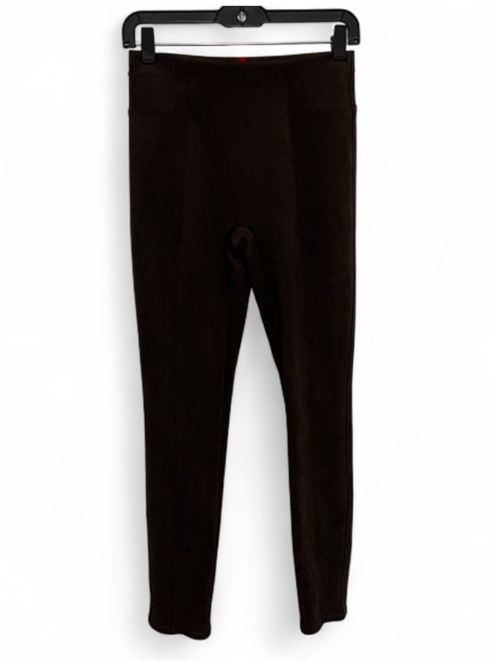 Spanx Faux Suede Thick Dark Brown Pull-On Leggings
